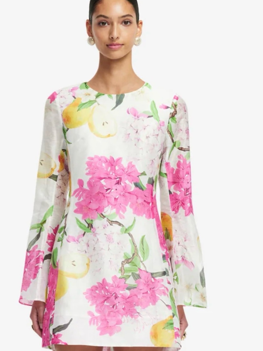 Stunning LEO LIN floral shift dress 12 NWOT $595